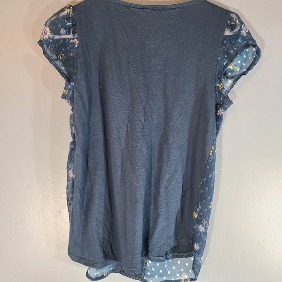 Lauren Conrad pintuck floral blouse - Picture 5 of 5